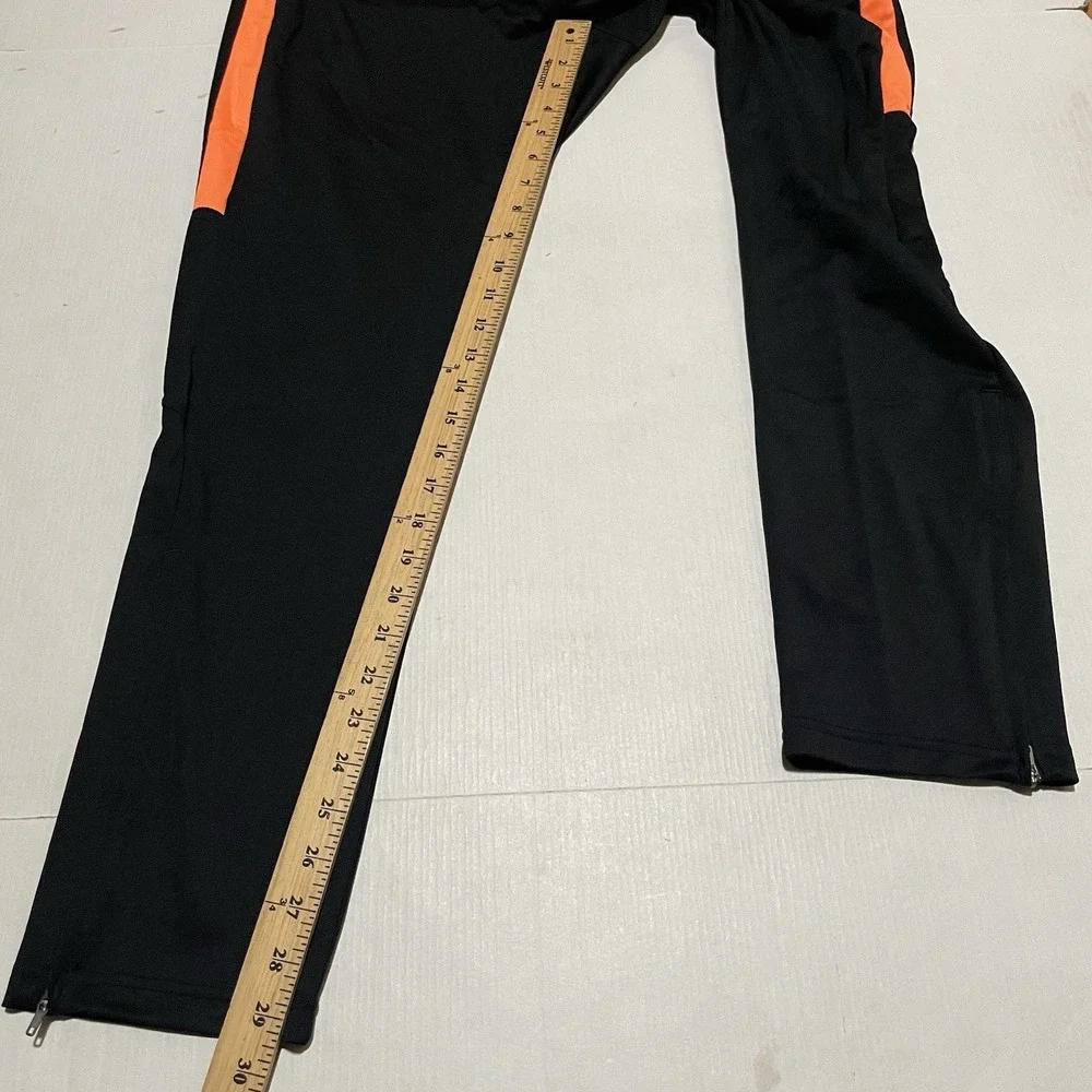 Nike DRI-FIT Academy Soccer Pants Mens XL Black Neon Joggers Tapered Ankle Zip